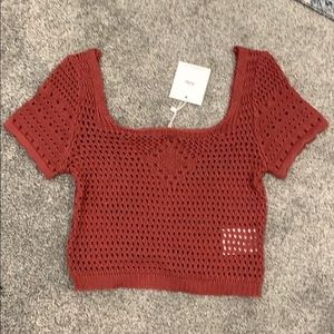 Crochet knit crop top